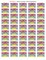 100 British Colombia Flag Stickers; 1.5" x 1" Self-Adhesive World Flag Scrapbook Stickers, Two Sheets of 50, 100 Sticker Decal Flags